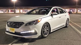 2015 Sonata muffler and resonator delete before and after [upl. by Kimberly]