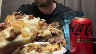 ASMR Dominos Pizza Pineapple Jalapeño Chicken Bites Coke EATING SOUNDS WHISPER RAMBLE MUKBANG [upl. by Tolmann]