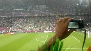 Irish National Anthem Euro 2012 Poznan [upl. by Cornish]