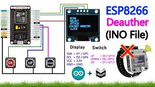 Install ESP8266 Deauther using Arduino IDE  OLED  INO File  SpacehuhnTech [upl. by Ennaisoj465]