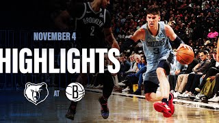 Memphis Grizzlies Highlights vs Brooklyn Nets [upl. by Etz]