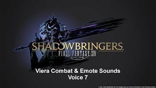 FFXIV Viera Voice 7 Combat amp Emotes OLD [upl. by Sayed]