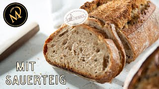 UrDinkel Bauernbrot Rezept mit Sauerteig [upl. by Assenal]