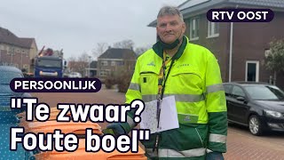 Vuilnisman Mark checkt afvalcontainers van binnen en buiten  RTV Oost [upl. by Ladnik]