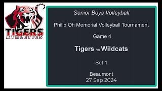 Game 4 Set 1  Tigers vs Wildcats 27Sep2024 [upl. by Eillehs]