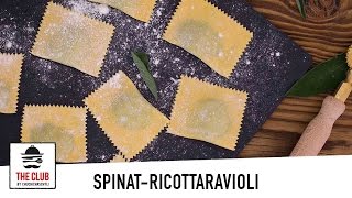 Selbstgemachte SpinatRicotta Ravioli  theclubch  Rezept 98 [upl. by Namhcan]