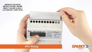 Matelec FKW15120  3 Phase 100Amp KW Hour Meter  NMI Approved [upl. by Eerahs]