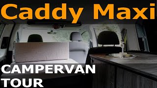 CADDY Maxi LIFE Off Grid CAMPERVAN Conversion TOUR [upl. by Gariepy24]