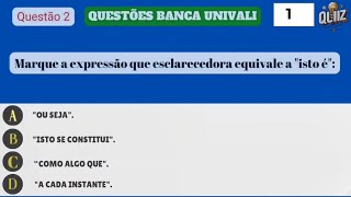 Questões Interpretação de Texto e Português Banca UNIVALI 💭 Concursos Públicos [upl. by Cleres]