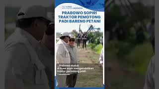 Kunjungan Kerja Perdana Prabowo Turun ke Sawah Sopiri Traktor Pemanen Padi di Merauke Bareng Petani [upl. by Eldnek]