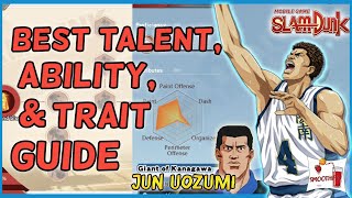 Best Talent Ability amp Trait Guide for Jun Uozumi  Slam Dunk Mobile [upl. by Argus]