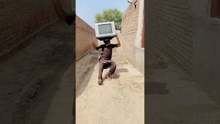 Abba ka TV toot gaya wait for end  funny comedychanel [upl. by Eatnuahc]