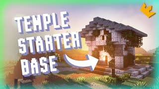 I Made A Greek Temple Inspired Survival Starter Base In Minecraft [upl. by Aicssej]