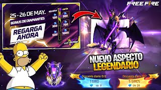 OFICIAL BONUS DE DIAMANTES DOBLES PARA LATAM  ASPECTO LEGENDARIO CRUELDAD SOMBRIA  FREE FIRE [upl. by Arreit]