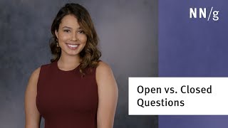 Open vs Closed Questions in User Research [upl. by Neelrihs279]