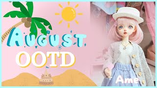 August outfit for Ame ootd hobby doll [upl. by Bluh]