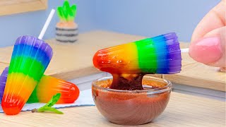 Yummy Rainbow Lollipop 🍡So Tasty Miniature Fruits Lollipop Candy Recipe  Rainbow Cakes [upl. by Darwin24]