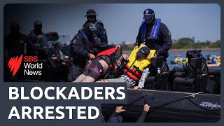 170 people arrested at Newcastle anticoal blockade [upl. by Olds95]