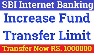 How to Increase Beneficiary Limit in SBI  How to Increase Fund Transfer Limit using SBI Net Banking [upl. by Maillil]