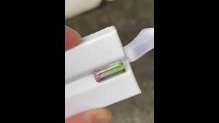 395 carats  Bi Color Tourmaline Stone Emerald Cut Afghan Gemstone bicolor tourmaline gemstone [upl. by Shiekh]