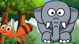 Elephant and ant  Cartoon story  Animated story [upl. by Cicero534]