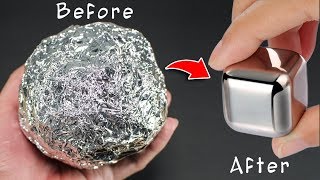 DIY Mirror Polishing Aluminum Foil  Awesome Life Hacks [upl. by Doralyn847]