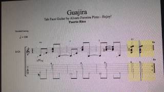 Guajira Puerto Rico Tab Face Guitar by Alvaro Ferreira Pinto Enjoy [upl. by Retsevlis]