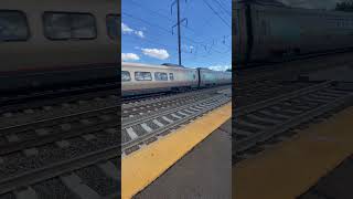 Amtrak Acela Express wHorn Action railroad train trains short shorts passenger railfan fast [upl. by Rici]