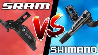 SRAM vs Shimano MTB Brakes  EVERYTHING You Need To Know [upl. by Arolf]