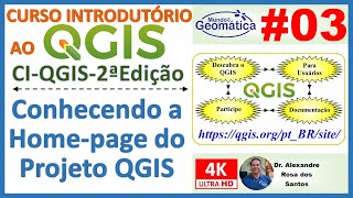 Aula 03  Conhecendo a Homepage do Projeto QGIS [upl. by Airom]