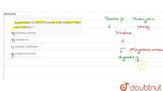 Expression of which enzyme is blocked in Flavr savr tomato [upl. by Warden125]