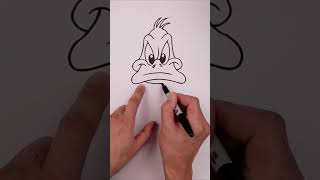 Как нарисовать Даффи Дака  How to Draw Daffy Duck from Looney Tunes Easy [upl. by Labannah]