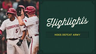 Razorback Baseball Highlights Hogs defeat Army [upl. by Samuelson384]