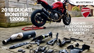 2018 DUCATI MONSTER 1200S Accessories fitted from Ducati Performance amp Evotech [upl. by Solange365]