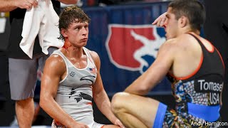 Nathan Tomasello TAKES OUT Nick Suriano In World Team Trials Quarterfinal [upl. by Gnuh]