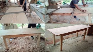 make a simple table from red wood [upl. by Corrina]