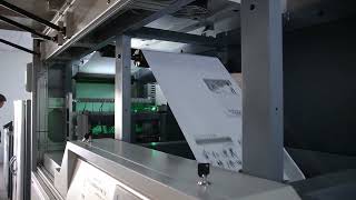 Founder P4400 Inkjet Roll to Sheet Printing machine at end users site [upl. by Horick]