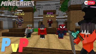 Minecraft PvP LIVE With Friends amp Also Release Of NewNishu Network Server [upl. by Yelahc]