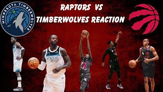 Raptors vs Timberwolves Reaction [upl. by Enibas]