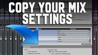 How to copy your mix settings using Import Session Data in Pro Tools [upl. by Irtimid]