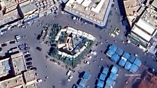 Jemaa El Fna square in Marrakech seen from the sky [upl. by Airbma]