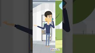 Simple animation using animaker with AI voice  shorts cartoon 2danimation hindi animaker [upl. by Enelym]