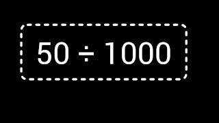 50 Divided by 1000 How to Solve 50 Divided by 1000 without CalculatorLong Division [upl. by Emmy]