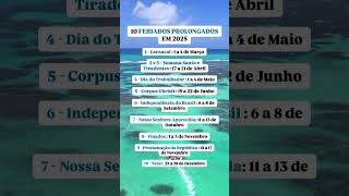 Feriados em 2025  bora programar as viagens [upl. by Wittenburg985]