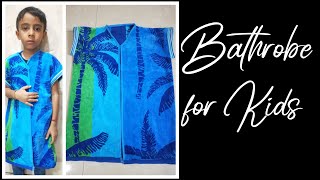 How to make Bathrobe for kidsDIYEasy cutting and stitching [upl. by Marline33]