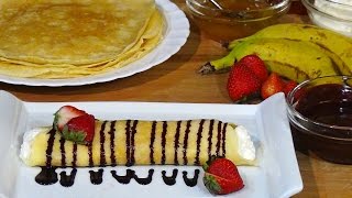 Receta Crepes dulces  Recetas de cocina paso a paso tutorial Loli Domínguez [upl. by Norvell]