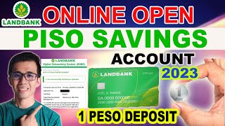 PAANO MAGOPEN NG PISO SAVINGS ACCOUNT SA LANDBANK ONLINE  ONLINE PISO ACCOUNT REGISTRATION 2023 [upl. by Sugna]