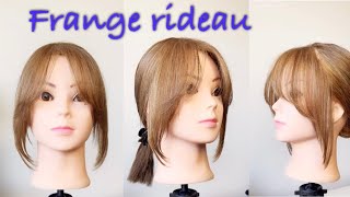 Tutocomment faire une jolie frange rideau dégradéPretty layered curtain bangs [upl. by Eadnus]