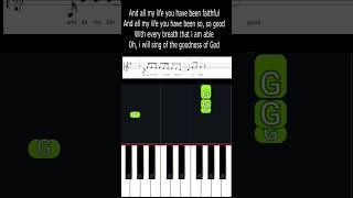 Goodness Of God 🎹 Part  2  Piano  BEGINNER  Shorts christian [upl. by Lindner]