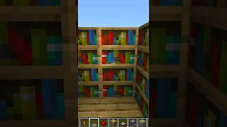 Simple Bookshelf Door ✅️ MinecraftShorts [upl. by Junieta]